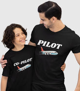 Father Pilot and Son Co-Pilot Unisex Half Sleeve T-Shirts (Pack of 2)